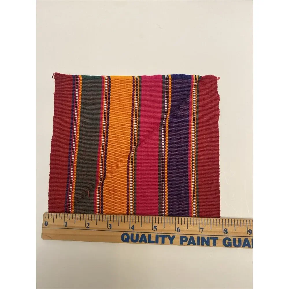 Ethnic Southwestern Fabric Cloth Placemats, Napkins W/ Rings Colorful Striped